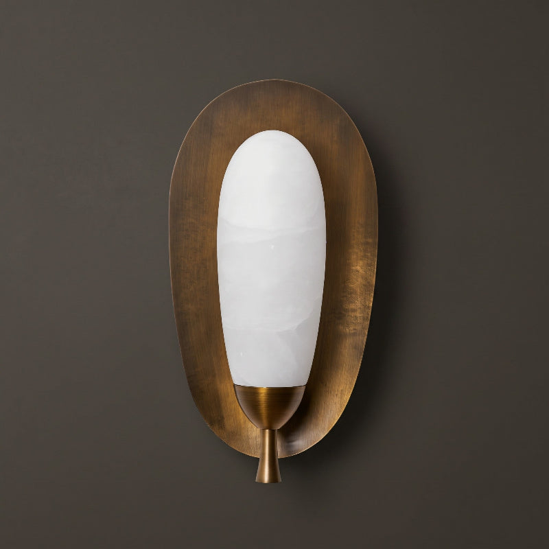 Laurel Blossom Alabaster Wall Sconce