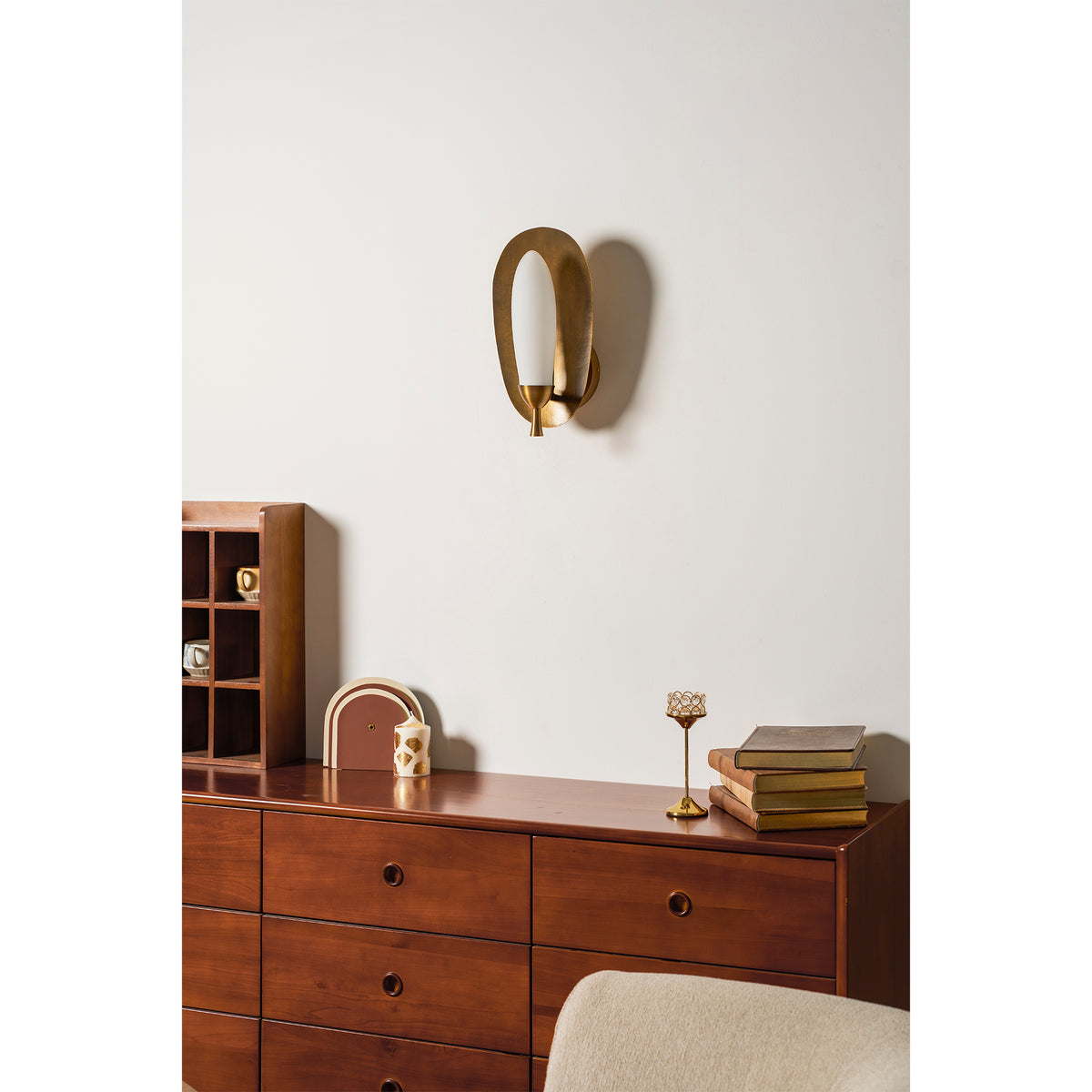 Laurel Blossom Glass Wall Sconce