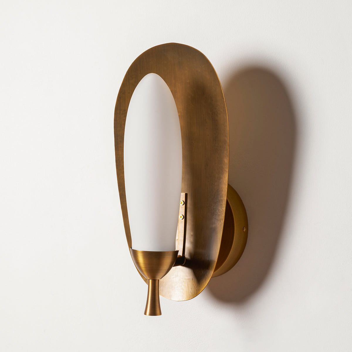 Laurel Blossom Glass Wall Sconce