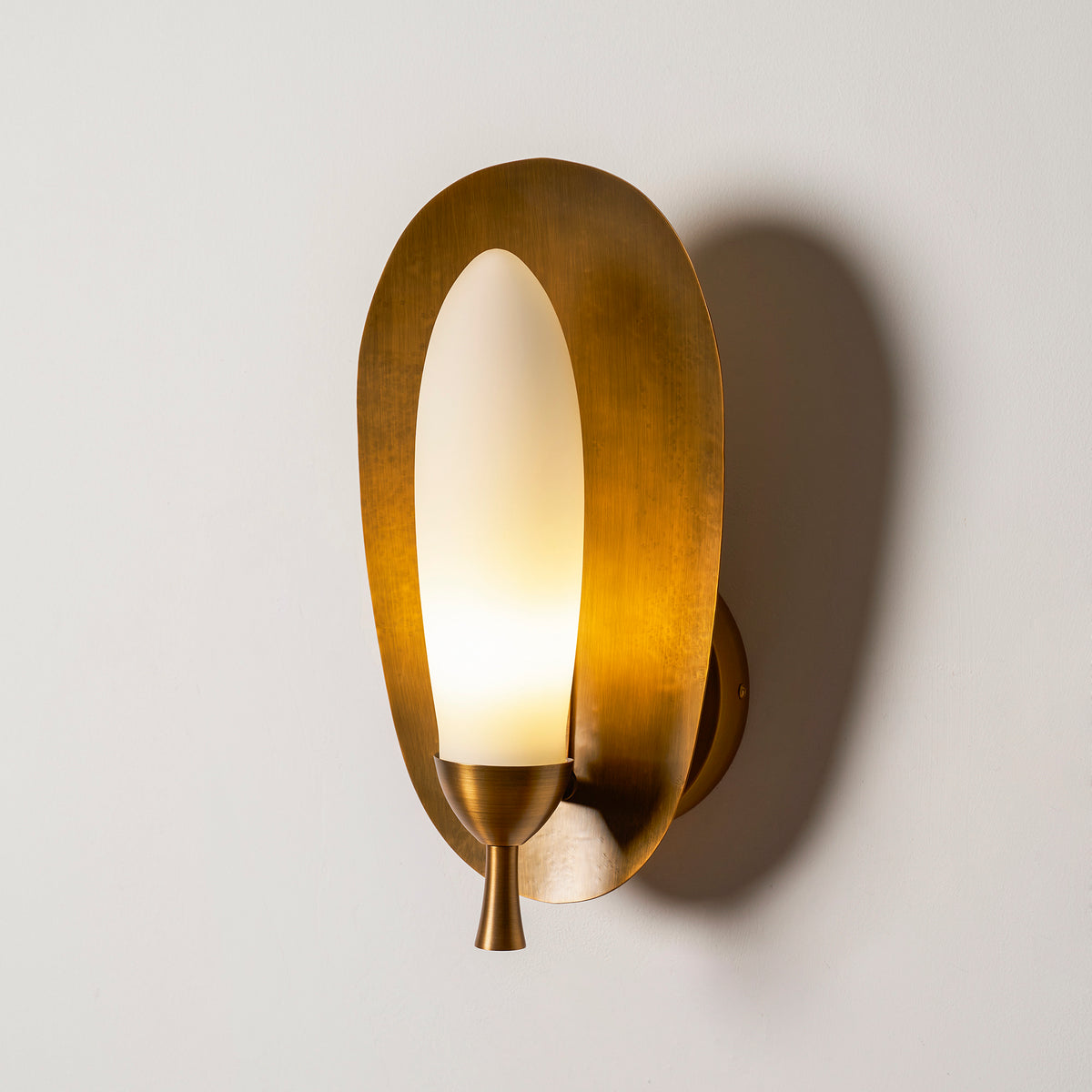 Laurel Blossom Glass Wall Sconce