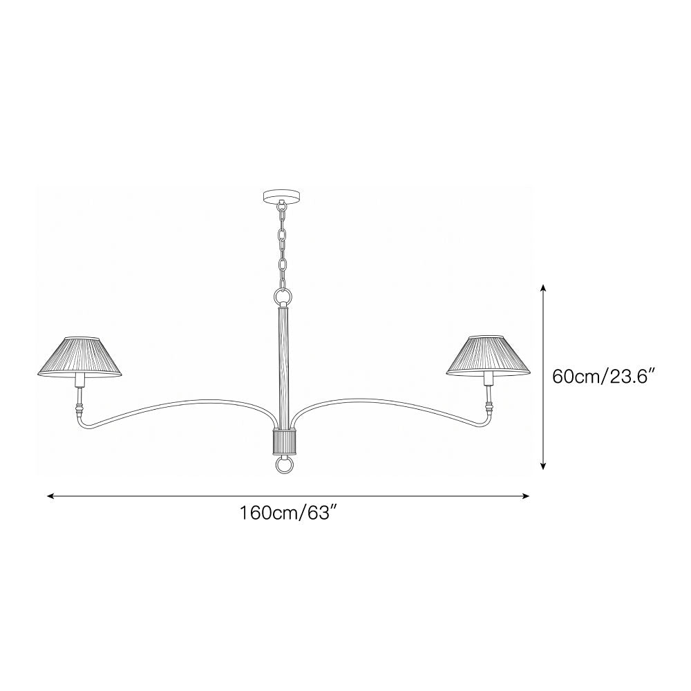 Laurent Pleated Chandelier