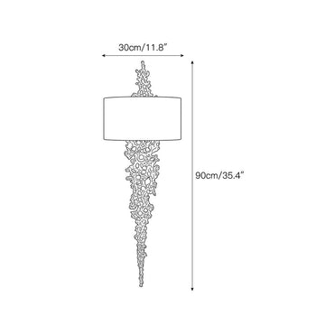 Lava Brass Wall Sconce – detail 3 — Dimension drawings 1