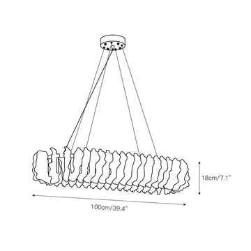 Leaf Glass Chandelier – detail 6 — Dimension drawings 4