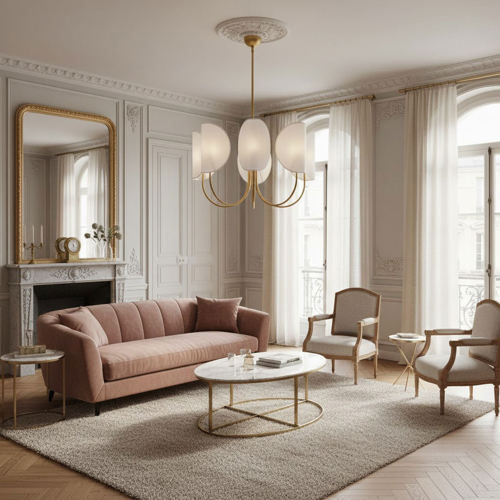 Leaf Brass Chandelier