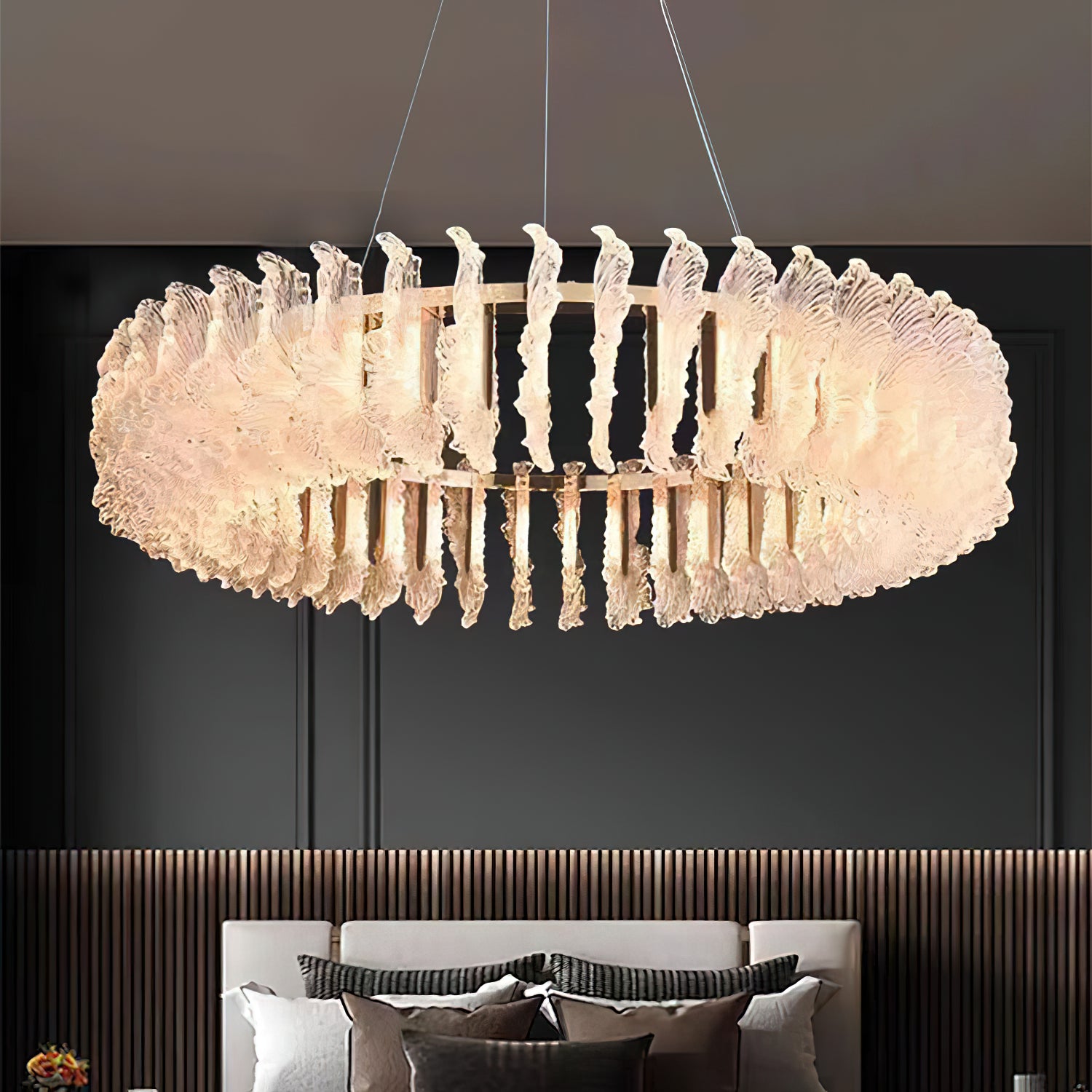 Leaf Glass Chandelier