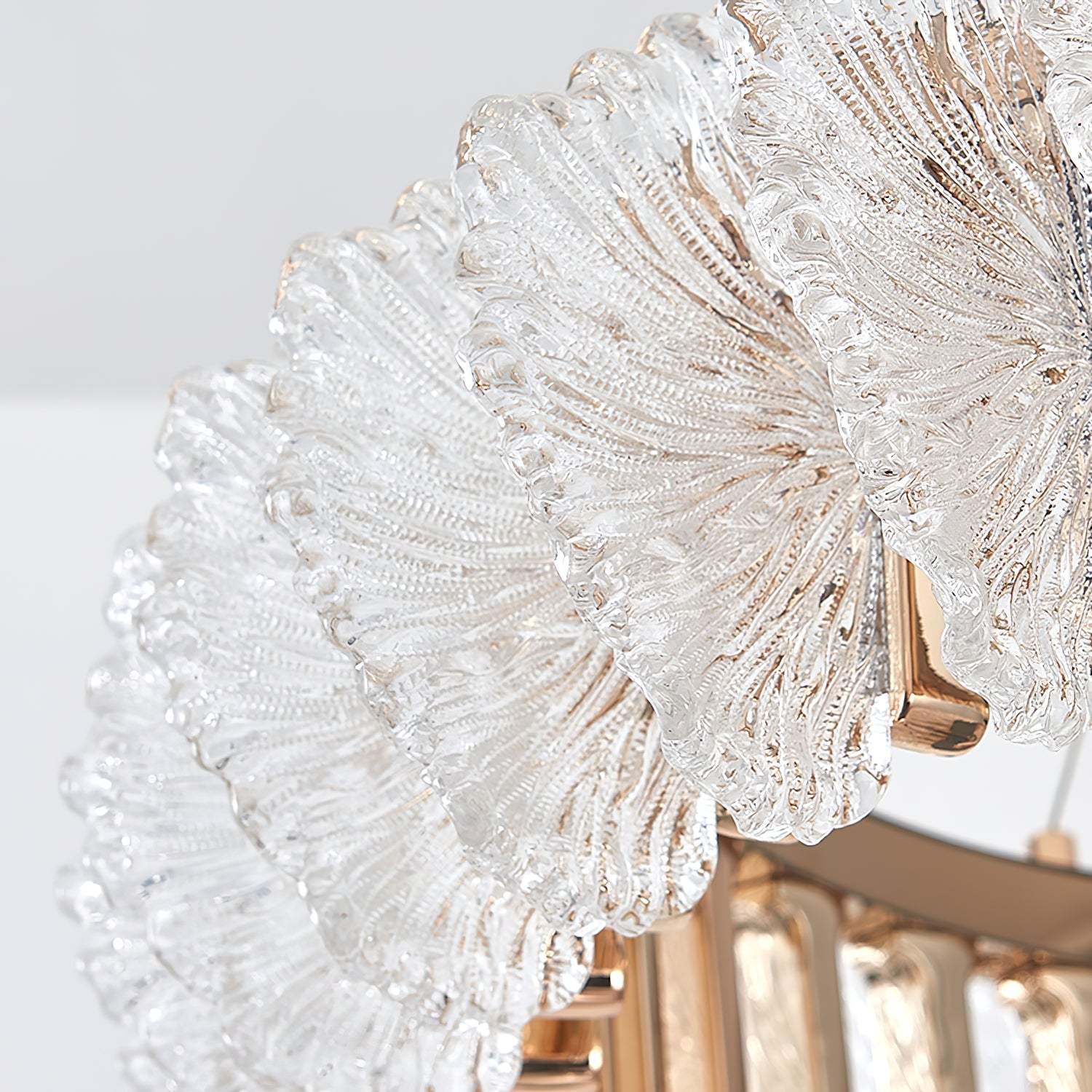 Lustre en verre feuille