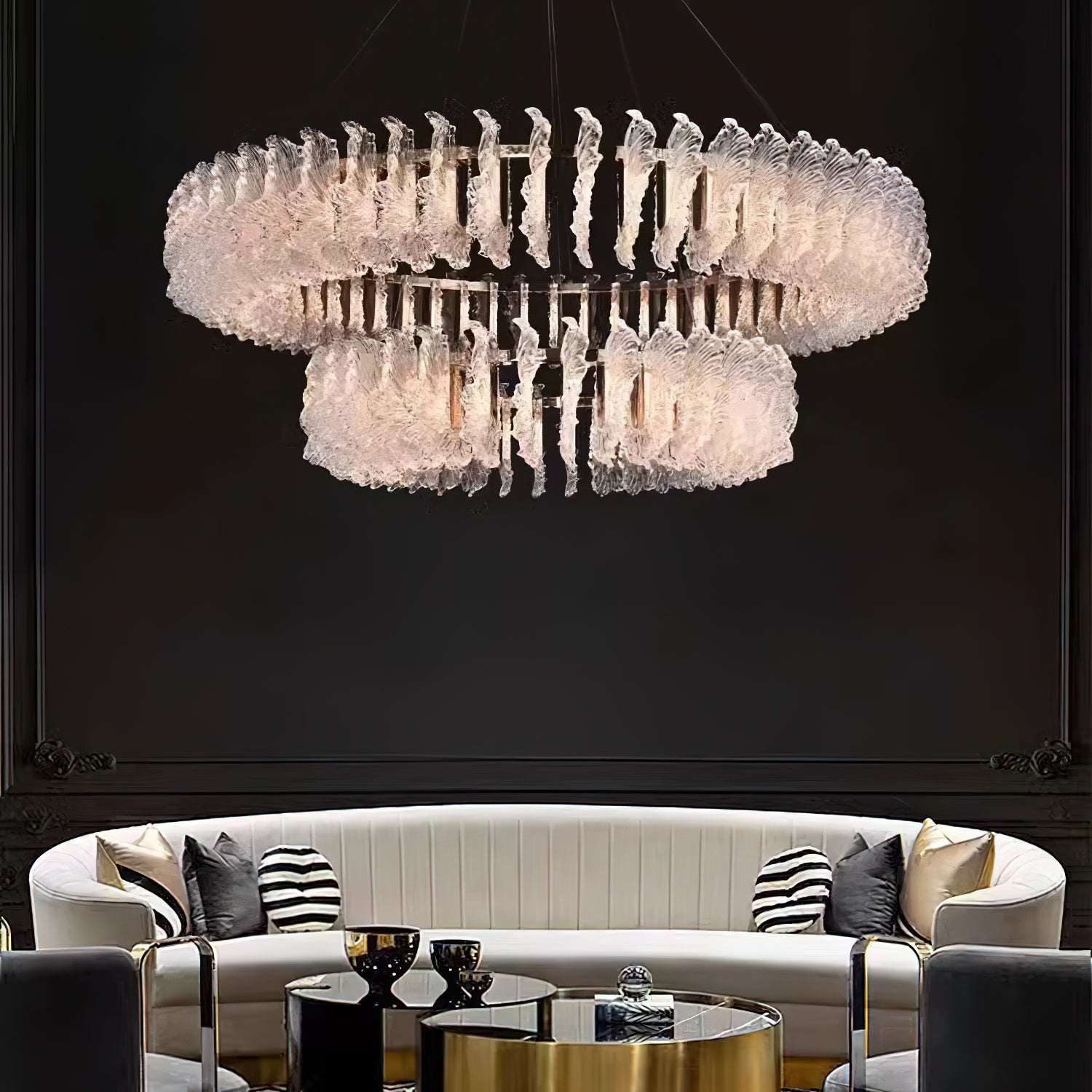 Leaf Glass Chandelier