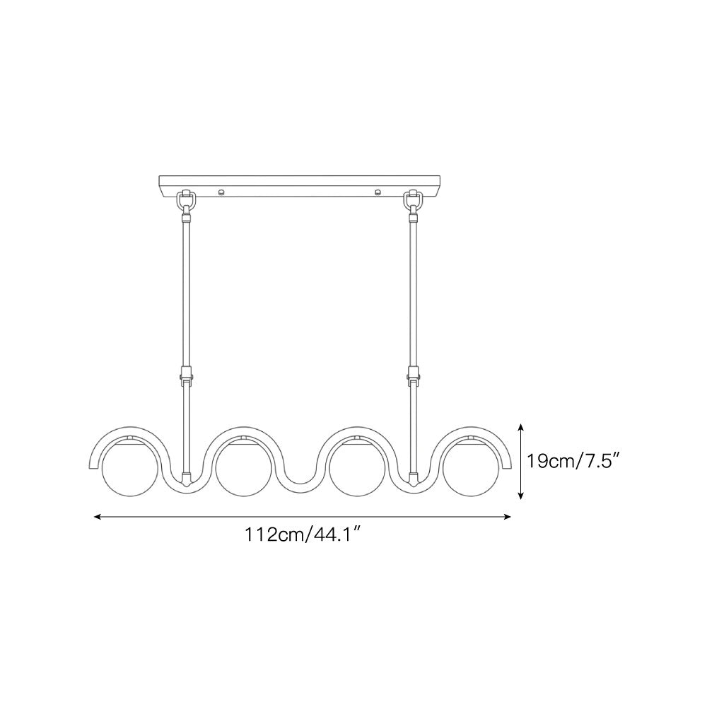 Lenox Linear Alabaster Chandelier
