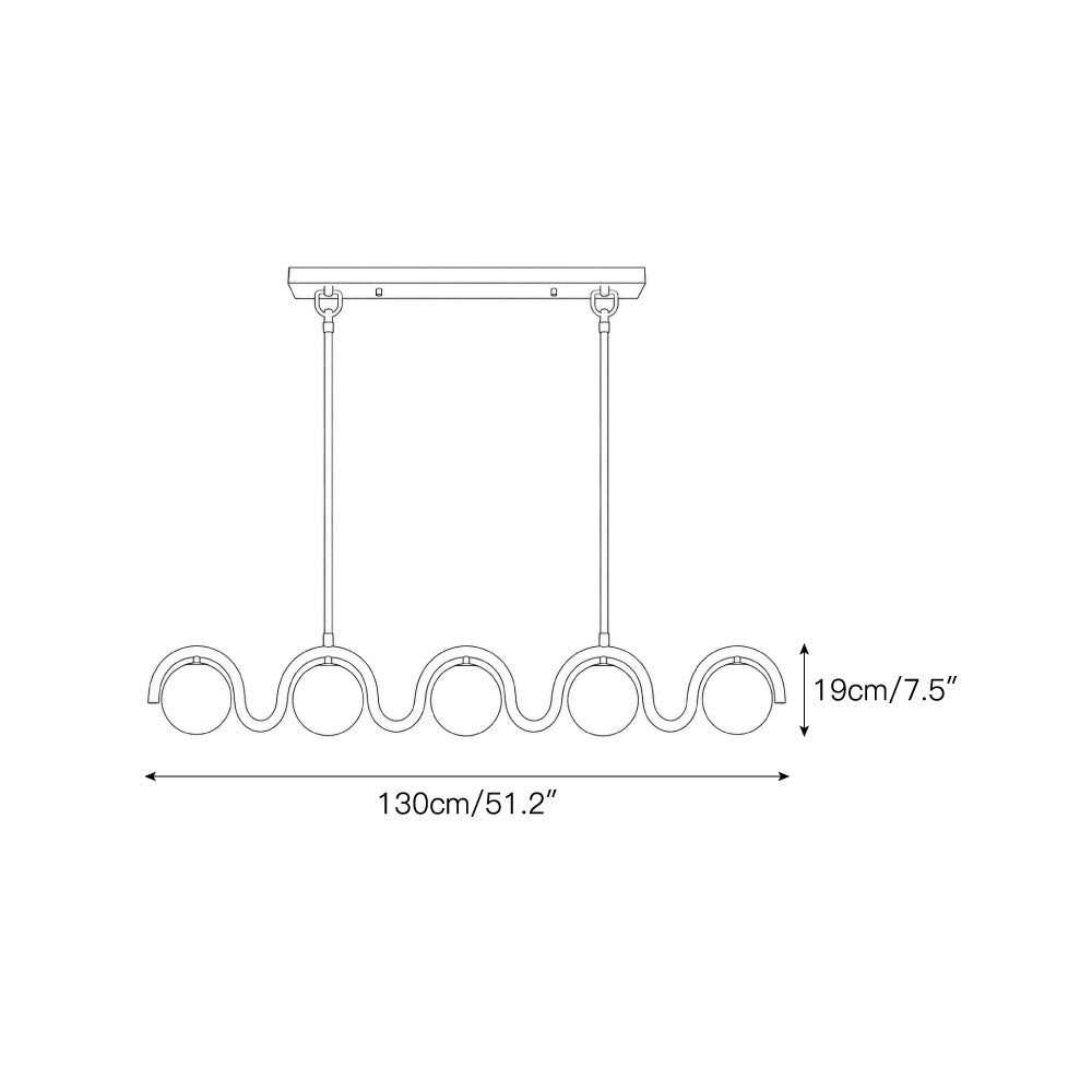Lenox Linear Alabaster Chandelier