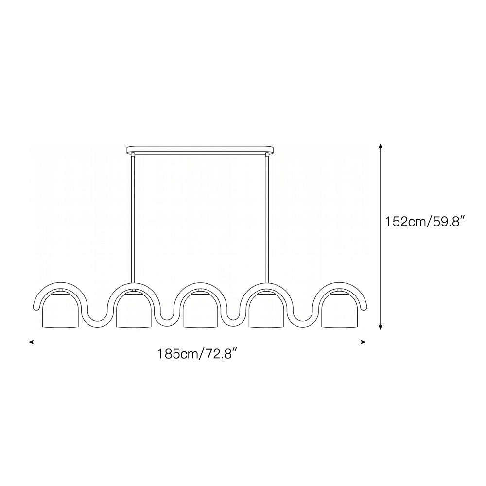 Lenox Linear Glass Chandelier