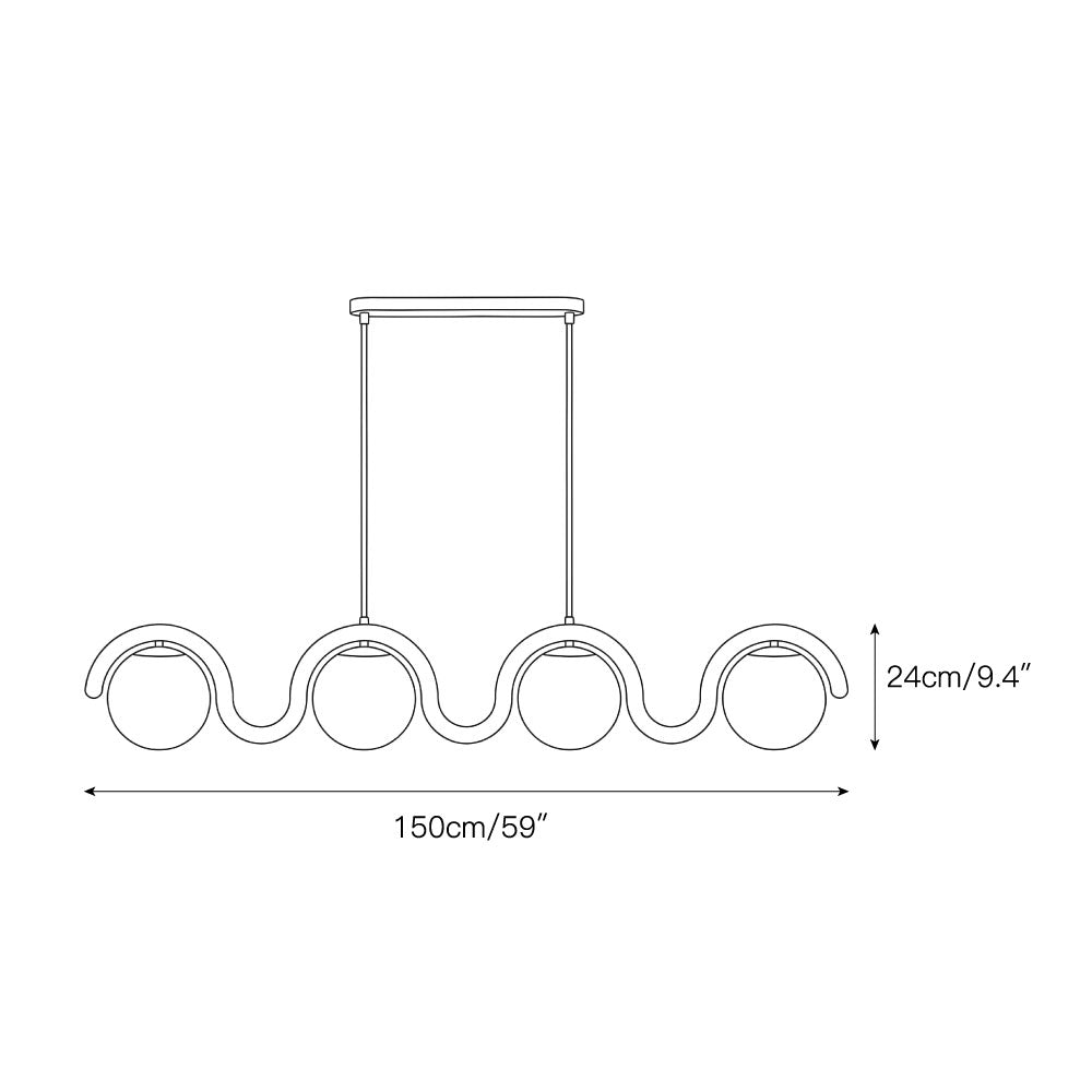 Lenox Linear Ball Pendant Lamp