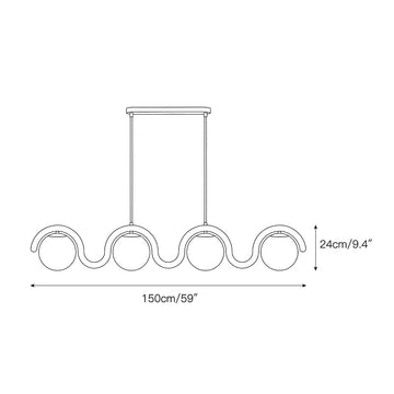 Lenox Linear Ball Pendant Lamp – detail 6 — Dimension drawings 4