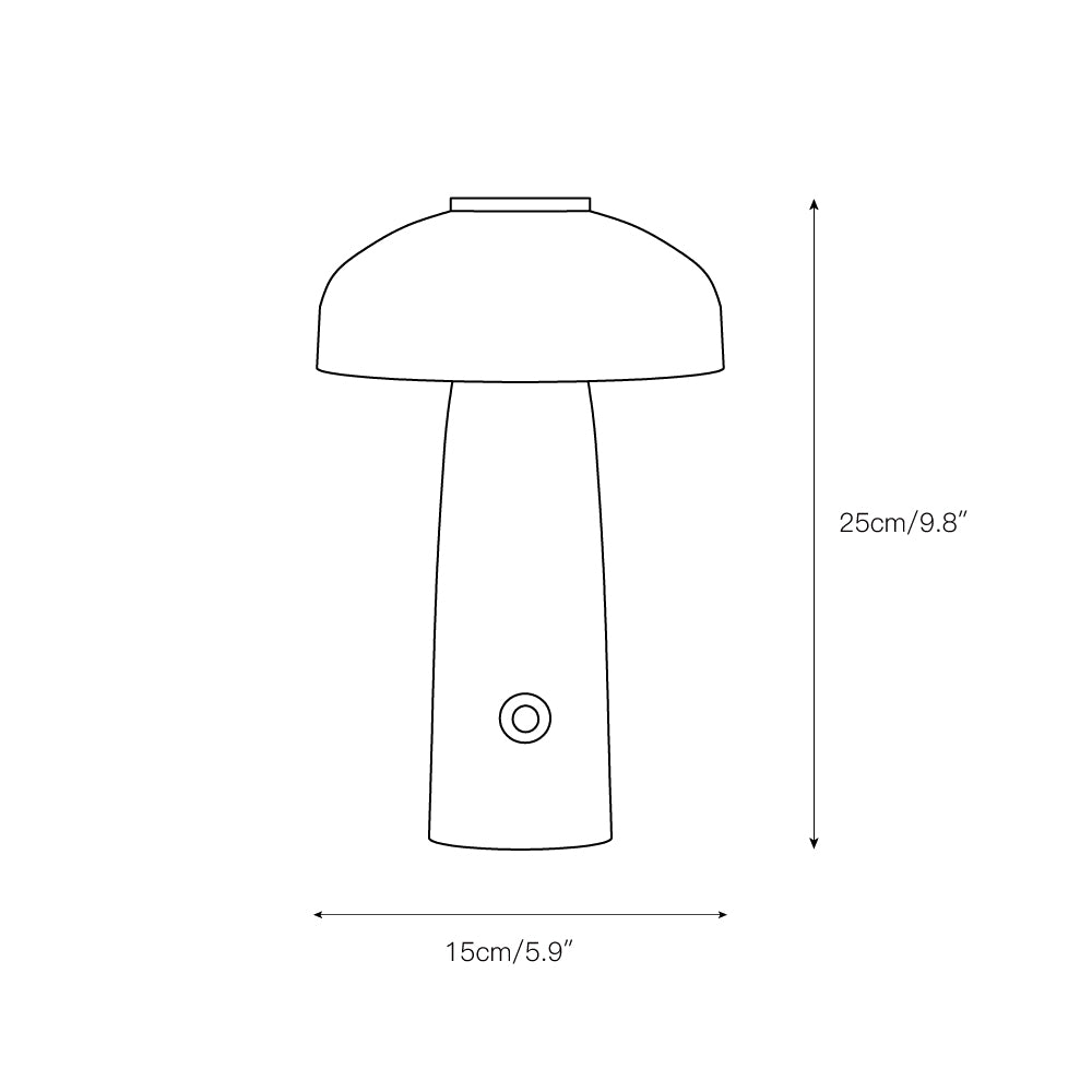 Lampe de table à batterie intégrée Leon Mushroom