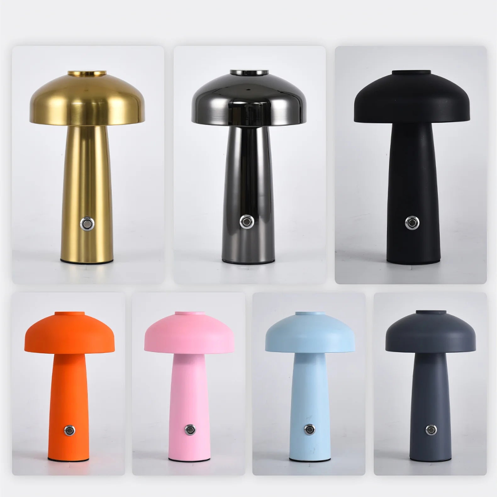 Lampe de table à batterie intégrée Leon Mushroom