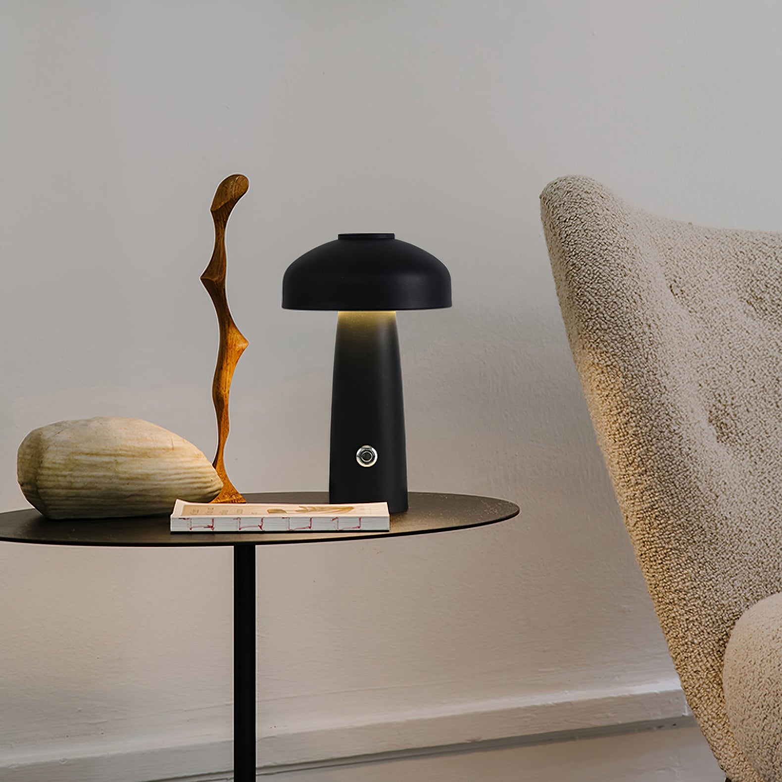 Lampe de table à batterie intégrée Leon Mushroom