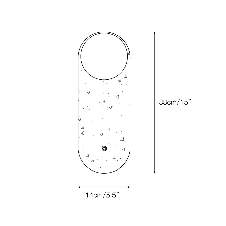 Lia Travertine Wall Lamp – detail 3 — Dimension drawings 1