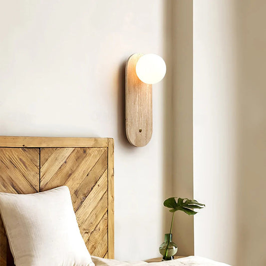 Lia Travertine Wall Lamp