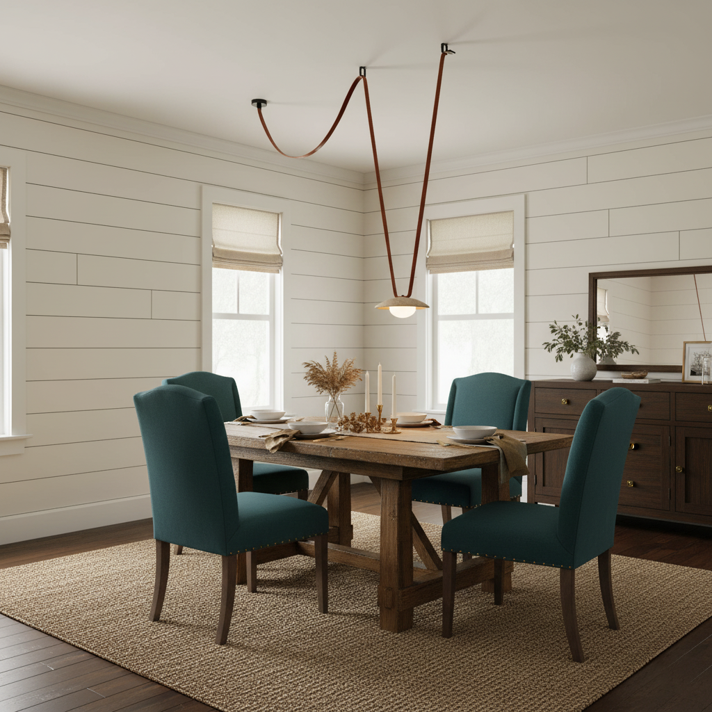 Light Rail Leather Pendant Lamp