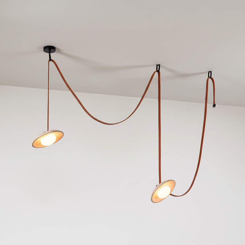 Light Rail Leather Pendant Lamp