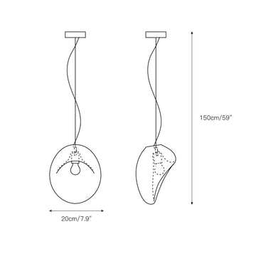 Lightbody Pendant Light – detail 5 — Dimension drawings 1