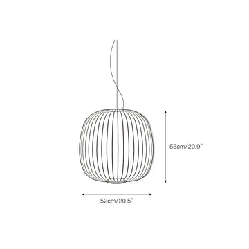 Spokes Cage Pendant Lamp – detail 7 — Dimension drawings 2