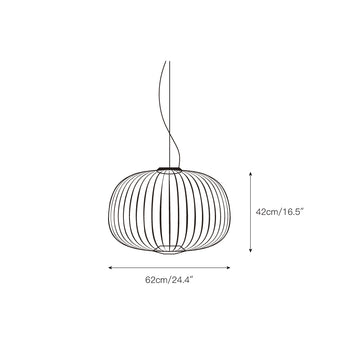 Spokes Cage Pendant Lamp – detail 8 — Dimension drawings 3