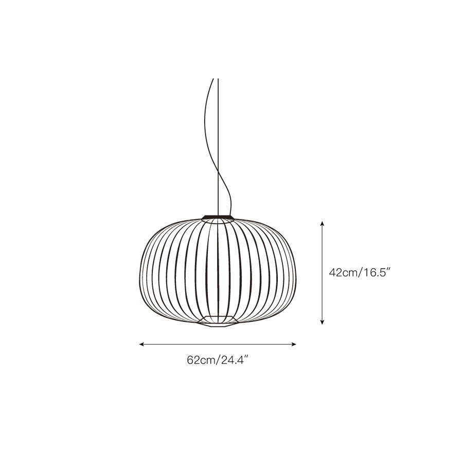 Spokes Cage Pendant Lamp – detail 8 — Dimension drawings 3