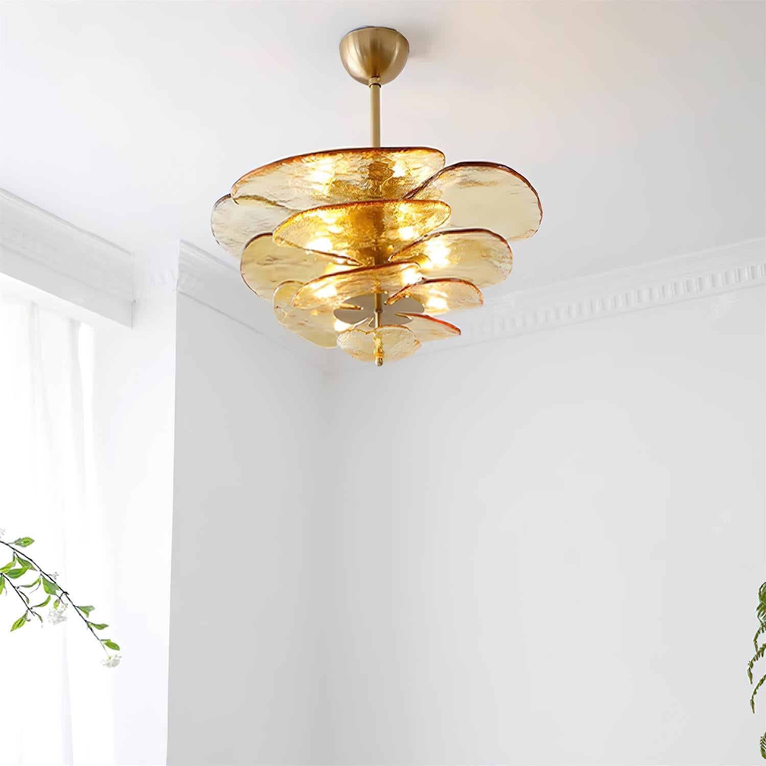 Lilypad Glass Chandelier