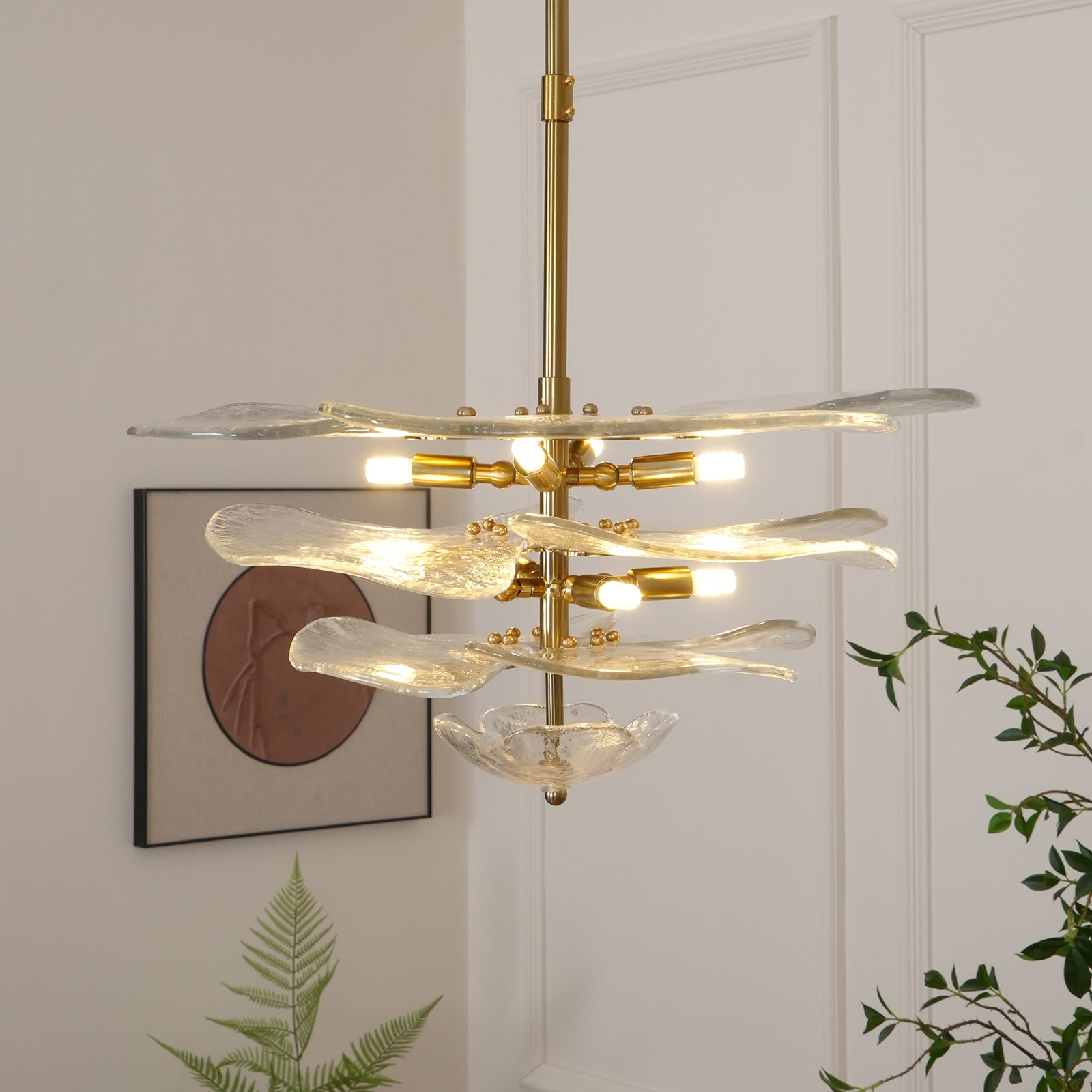 Lilypad Glass Chandelier