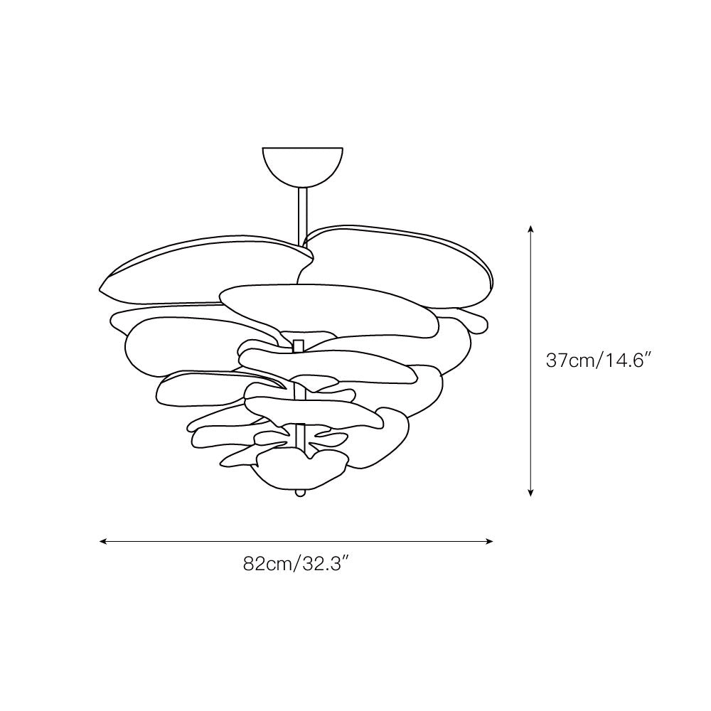 Lilypad Glass Chandelier