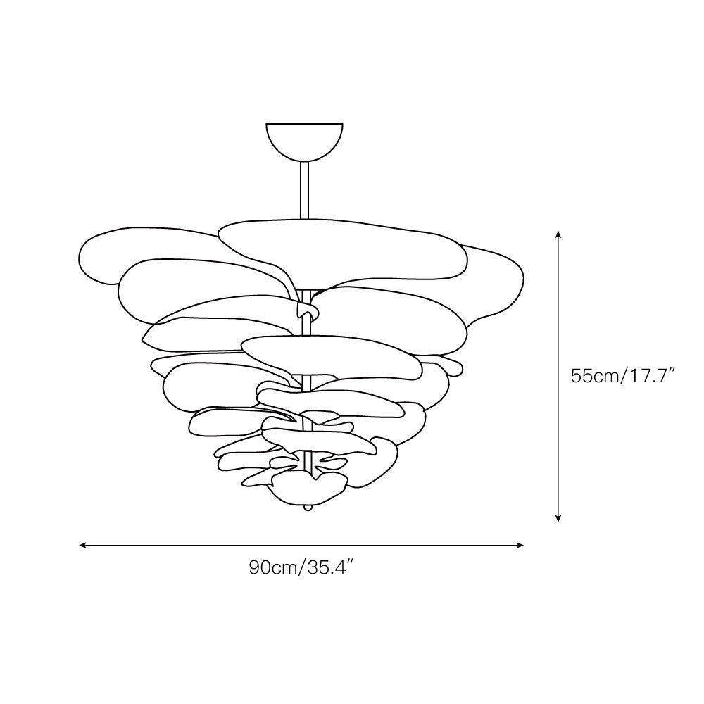 Lilypad Glass Chandelier