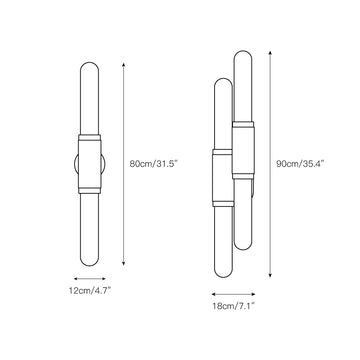 Lindale Vanity Wall Lamp – detail 3 — Dimension drawings 1