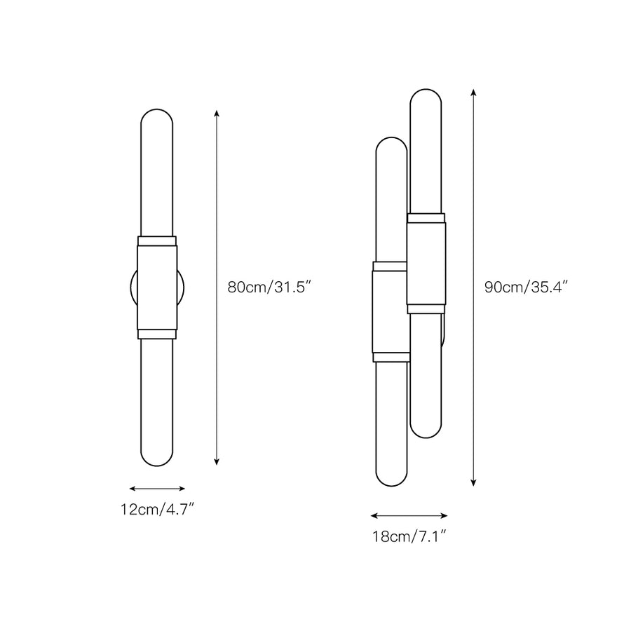 Lindale Vanity Wall Lamp – detail 3 — Dimension drawings 1