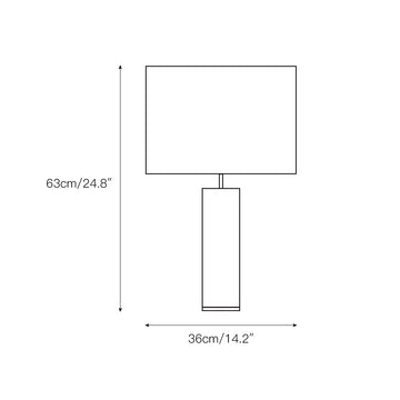 Lineham Alabaster Table Lamp – detail 5 — Dimension drawings 1