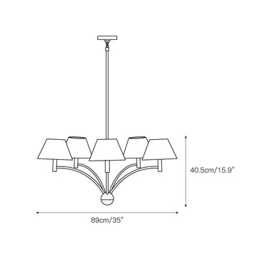 Linus Chandelier – detail 3 — Dimension drawings 1
