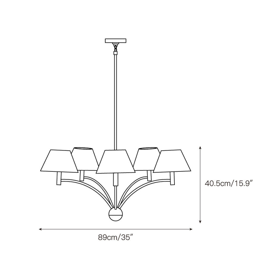 Linus Chandelier – detail 3 — Dimension drawings 1