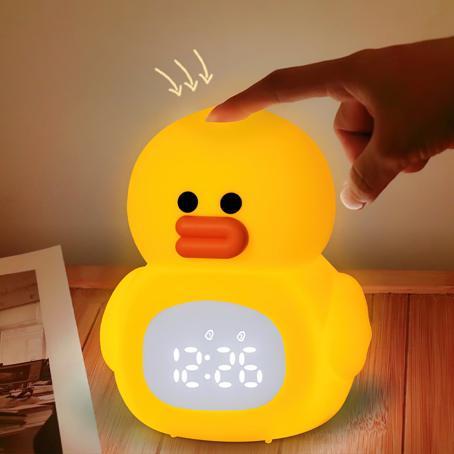 Horloge et lampe Little Duck (batterie intégrée)