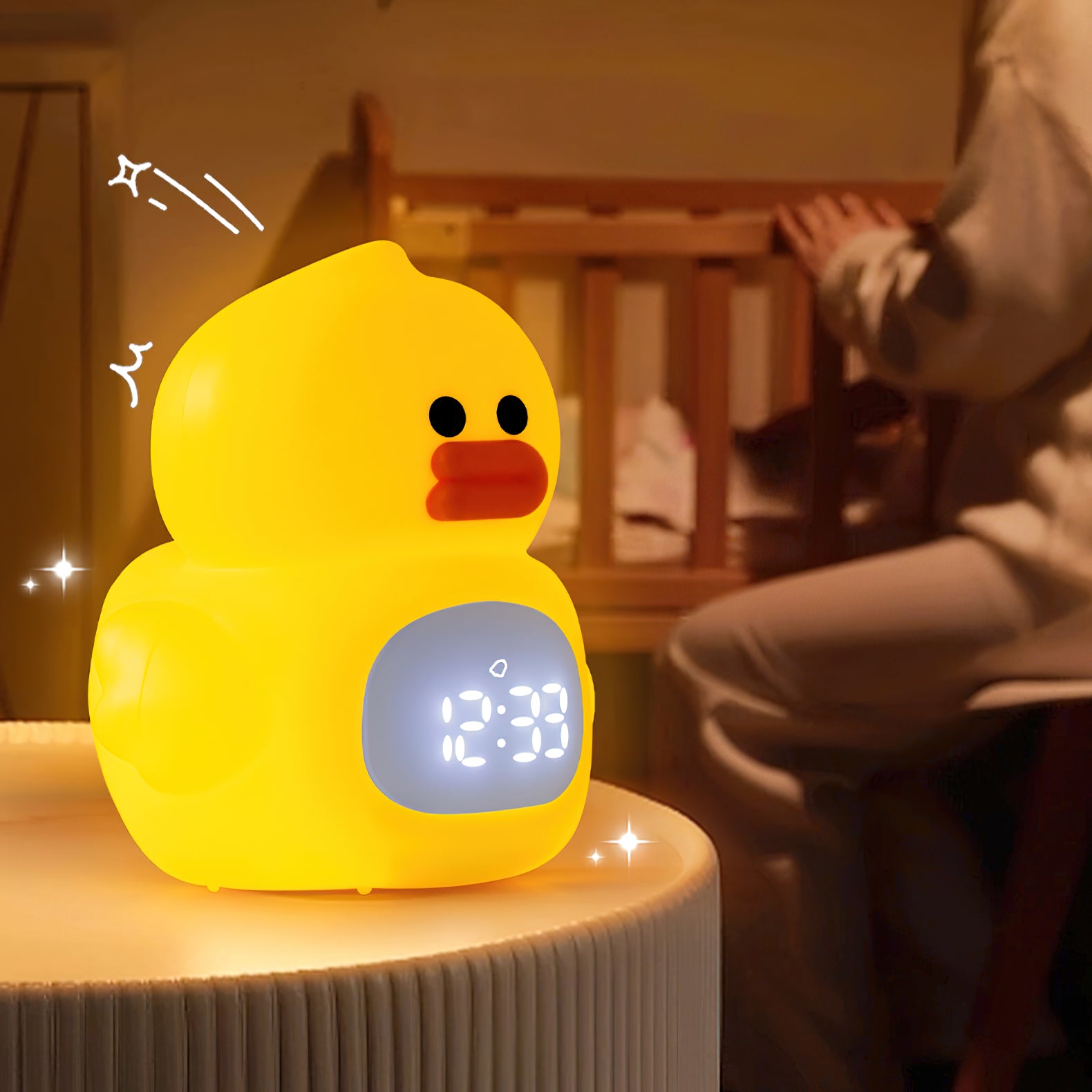 Little Duck Clock & Lamp (built-in battery)