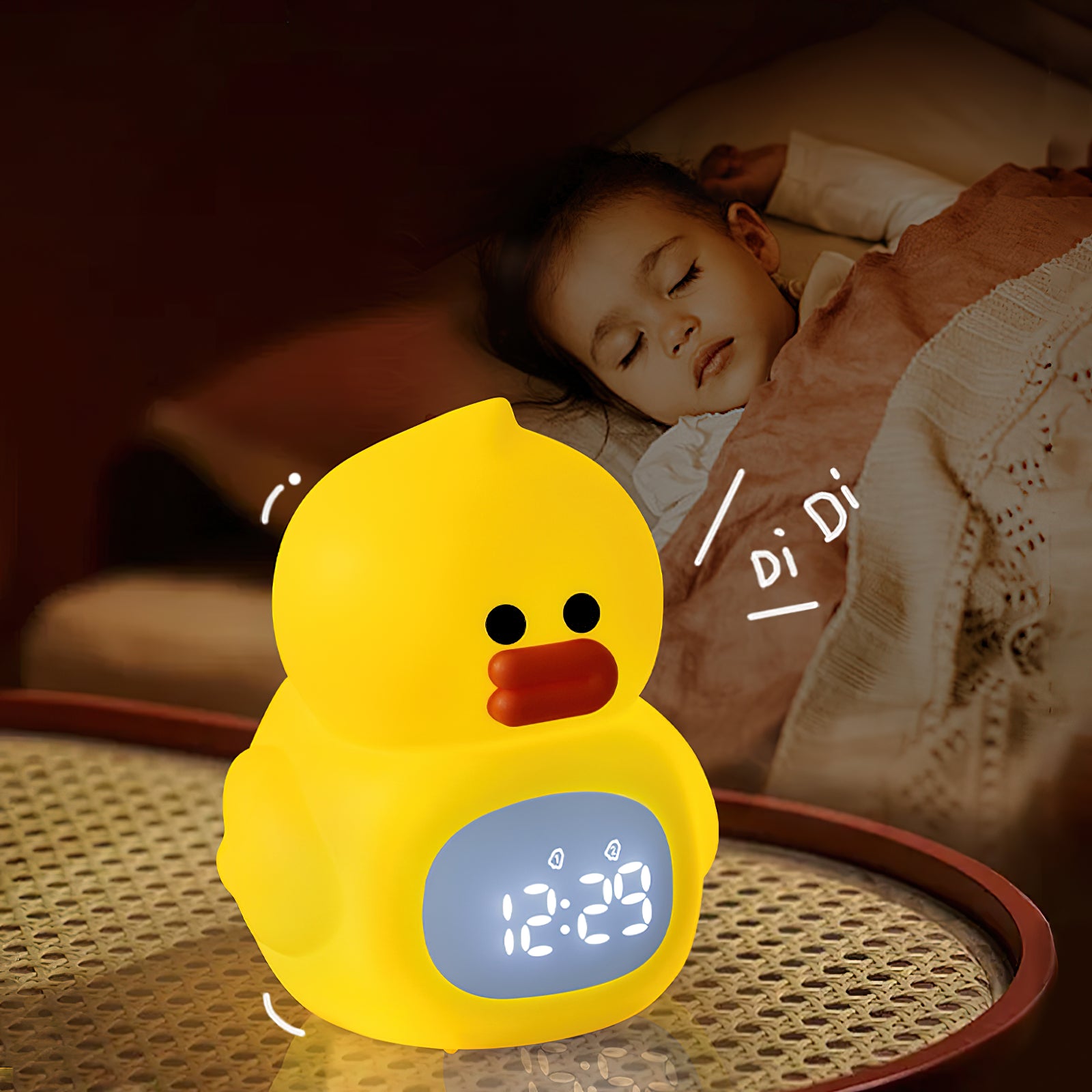 Horloge et lampe Little Duck (batterie intégrée)