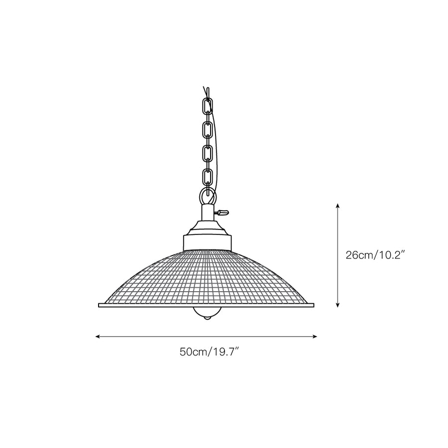 Lobby Pendant Light – detail 5 — Dimension drawings 3