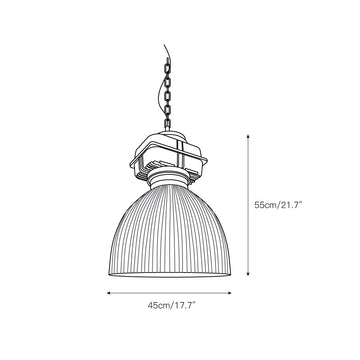 Lobby Pendant Light – detail 6 — Dimension drawings 4