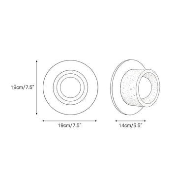 Logatec Travertine Wall Lamp – detail 3 — Dimension drawings 1