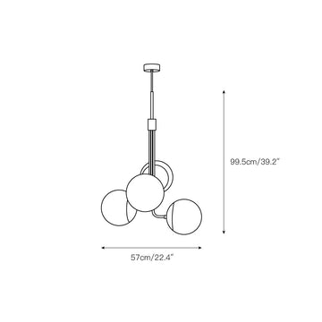 Lord Bouquet Chandelier – detail 3 — Dimension drawings 1