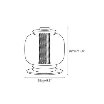 Loulou Glass Table Lamp – detail 3 — Dimension drawings 1
