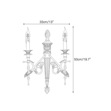 Loxley Wall Sconce – detail 3 — Dimension drawings 1