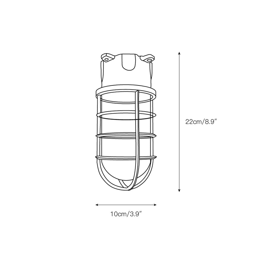Lucid Dudley Wall Lamp – detail 5 — Dimension drawings 2