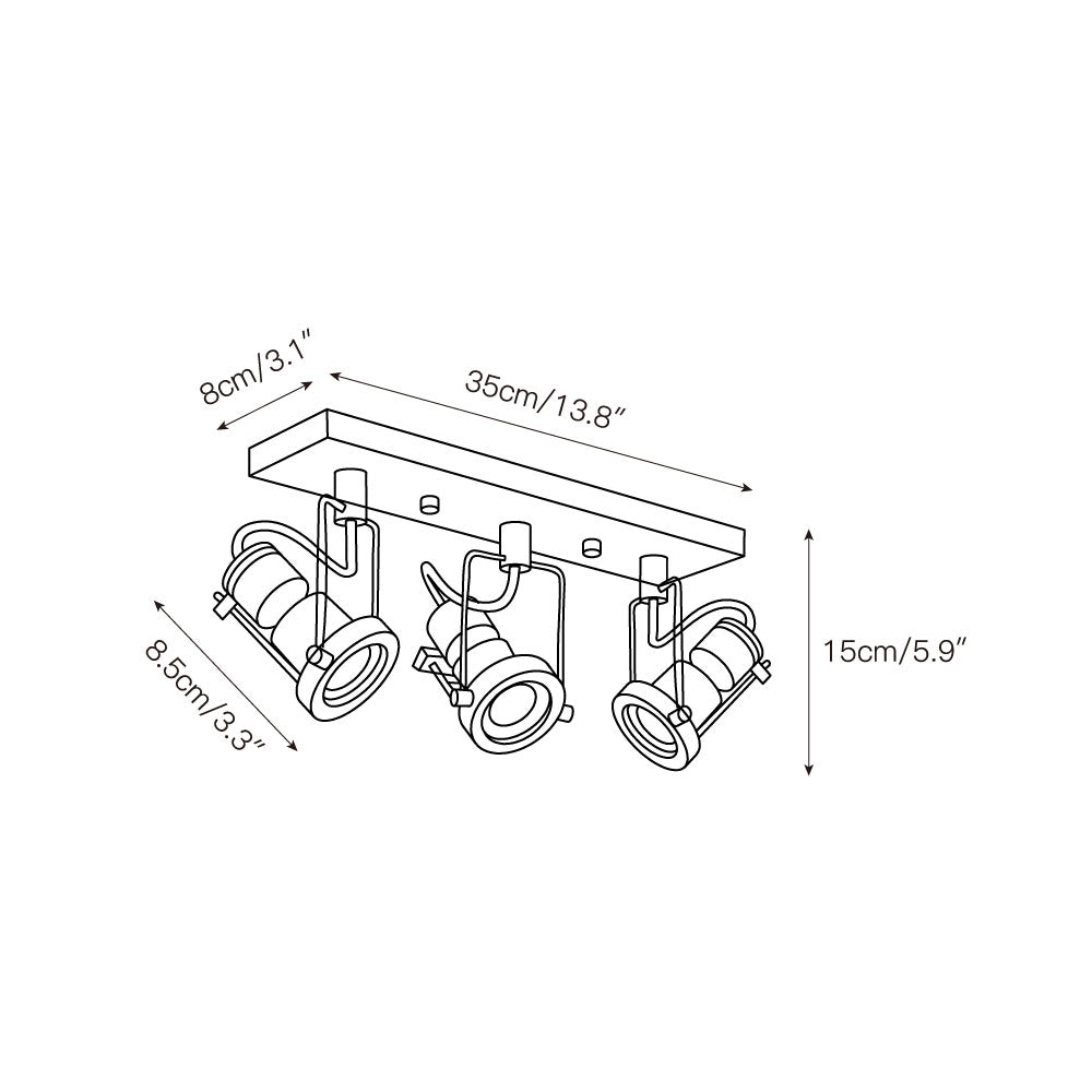 Lucide Industrial Multiple Ceiling Lamp