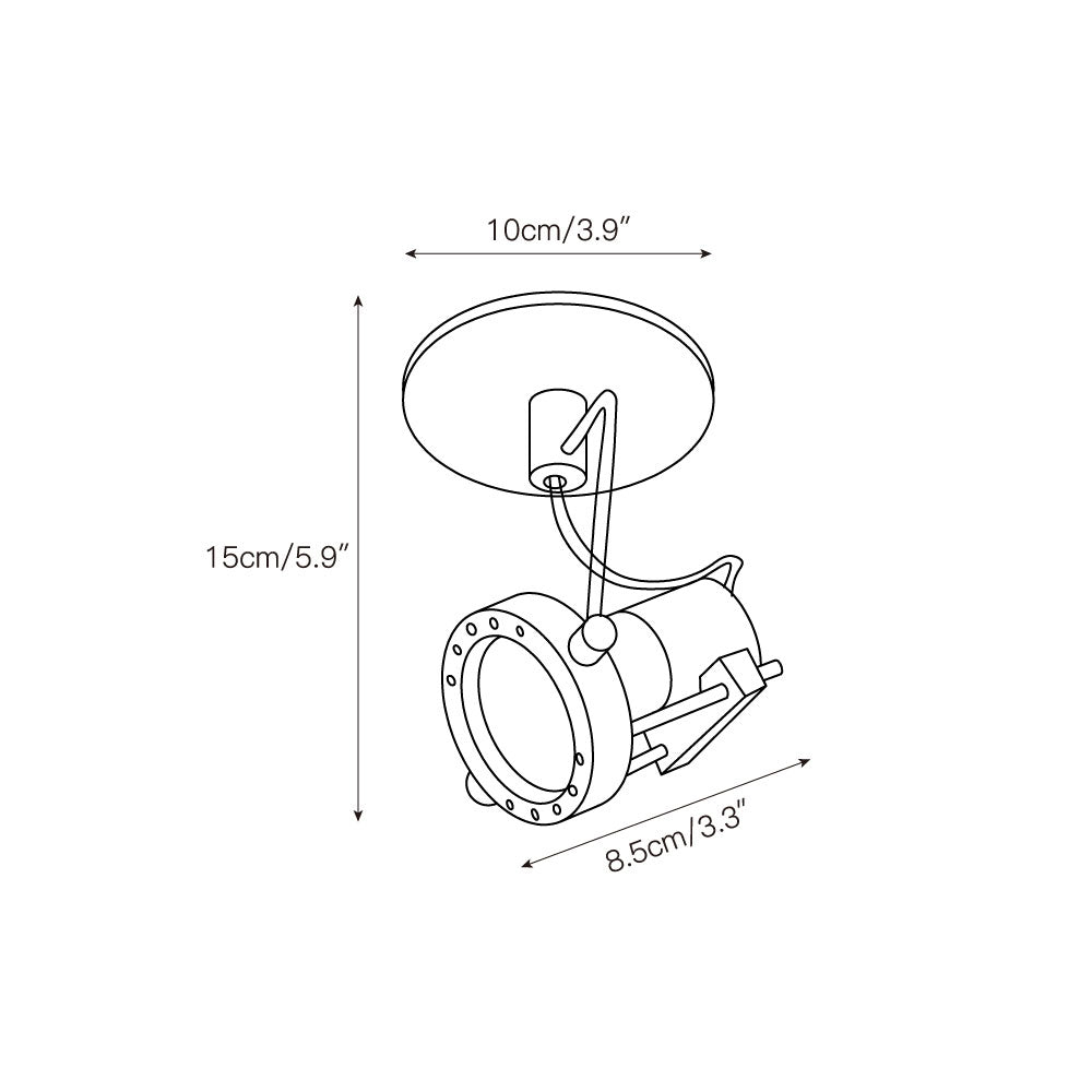 Lucide Industrial Nickel Ceiling Lamp