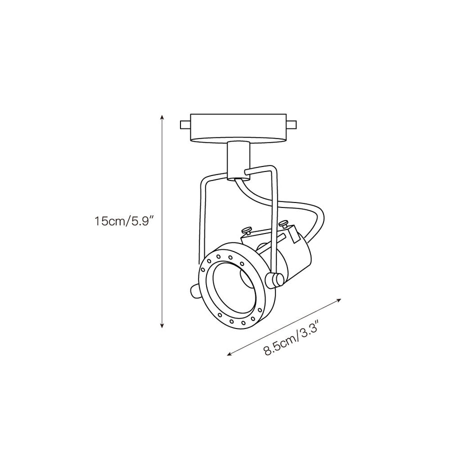 Lucide Industrial Track Lights – detail 4 — Dimension drawings 1