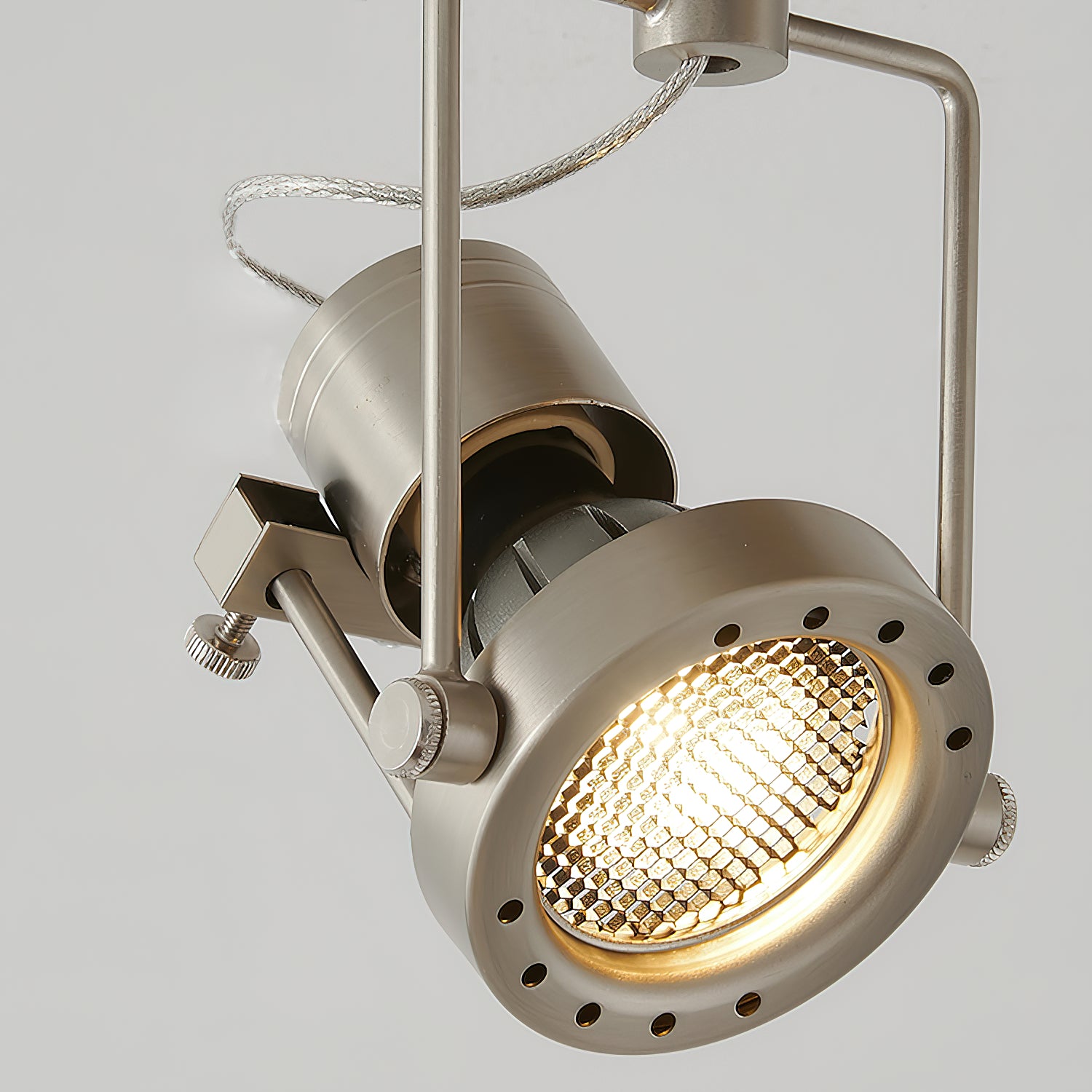 Lucide Industrial Nickel Ceiling Lamp